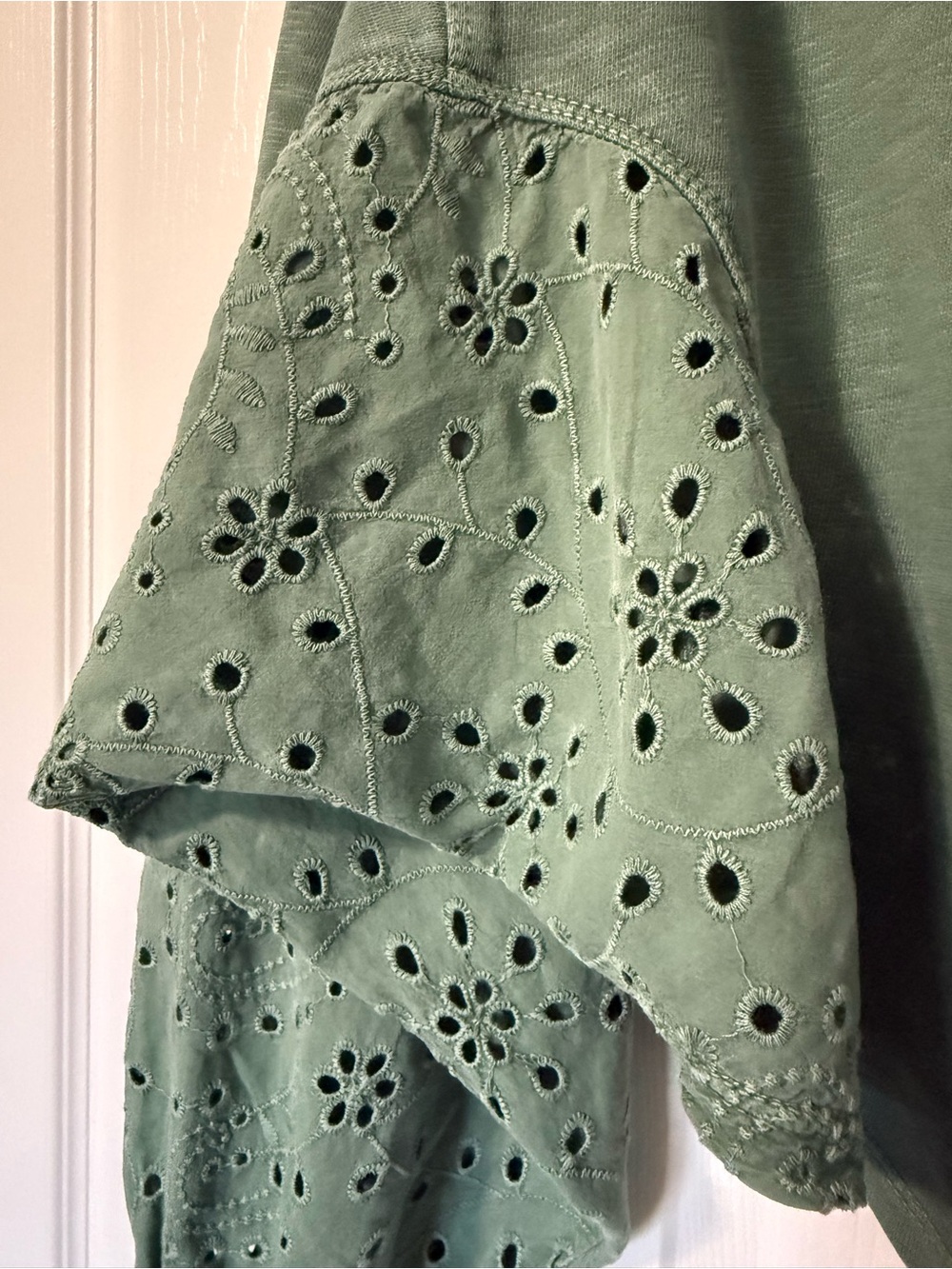 Anthropologie Pilcro Eyelet Batwing Top-S - Picture 3 of 8